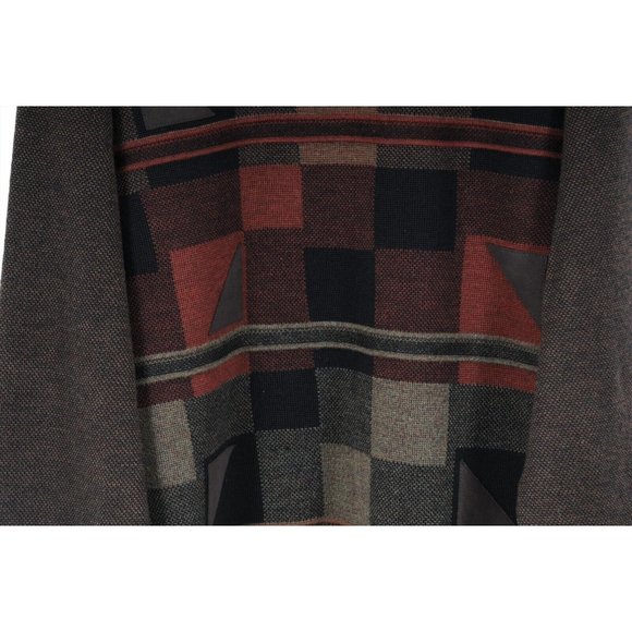 St. Croix Mens Vintage Geometric Sweater XXL Brown Black Orange Wool Pullover - Picture 3 of 8